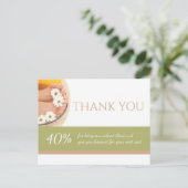 Pedicure Nagel Pedicure Spa Salon Dank U Coupon Briefkaart (Staand voorkant)