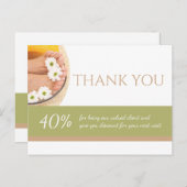 Pedicure Nagel Pedicure Spa Salon Dank U Coupon Briefkaart (Voorkant / Achterkant)