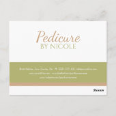 Pedicure Nagel Pedicure Spa Salon Dank U Coupon Briefkaart (Achterkant)