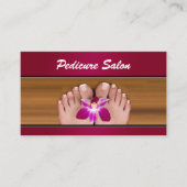 Pedicure nagel salon roze bloem visitekaartje
 visitekaartje (Voorkant)