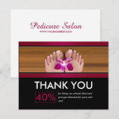 Pedicure Nagelsalon Bedankingscoupon Briefkaart (Voorkant / Achterkant)