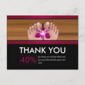 Pedicure Nagelsalon Bedankingscoupon Briefkaart (Voorkant)