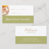 Pedicure Nail Pedicurist Volgende Bezoek Herinneri Visitekaartje (Voorkant / Achterkant)
