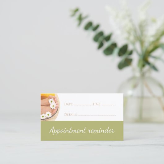 Pedicure Nail Pedicurist Volgende Bezoek Herinneri Visitekaartje (Staand voorkant)