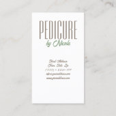 Pedicure Nail Peducurist Voeten Op Houten Vloer Gr Visitekaartje (Achterkant)