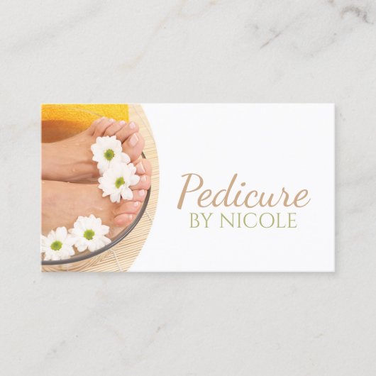 Pedicure Nail Peducurist Voeten Spa Kamille Visitekaartje (Voorkant)