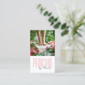Pedicure Nail Peducurist Voeten Spa Roos Blossom Visitekaartje (Staand voorkant)