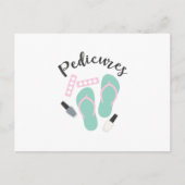 Pedicure Nail Salon Teenslippers Briefkaart (Voorkant)
