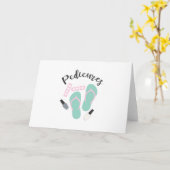Pedicure Nail Salon Teenslippers Kaart (Gele Bloem)