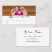 Pedicure Nail Salon Volgende Bezoek Herinnering Ka Visitekaartje (Voorkant / Achterkant)