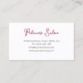 Pedicure Nail Salon Volgende Bezoek Herinnering Ka Visitekaartje (Achterkant)