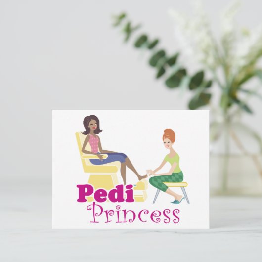 Pedicure Princess Briefkaart (Staand voorkant)