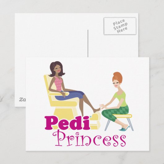 Pedicure Princess Briefkaart (Voorkant / Achterkant)