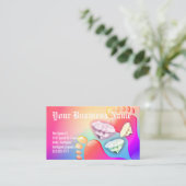 Pedicure rhinestone Custom Loyalty Punch Business Visitekaartje (Staand voorkant)