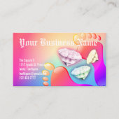 Pedicure rhinestone Custom Loyalty Punch Business Visitekaartje (Voorkant)