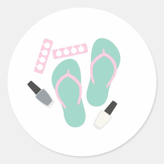 pedicure ronde sticker (Voorkant)