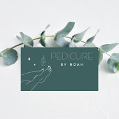 Pedicure Schattige Voeten Elegante Nagellak Kalm Visitekaartje