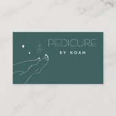 Pedicure Schattige Voeten Elegante Nagellak Kalm Visitekaartje (Voorkant)