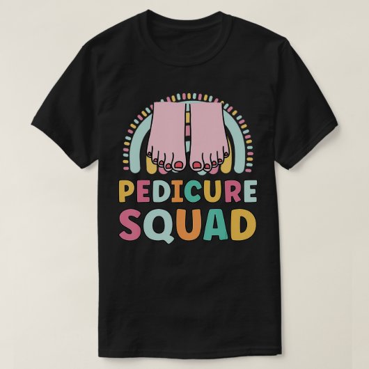Pedicure Squad Grappige Matching Voor Meisjes Nail T-shirt (Design voorkant)