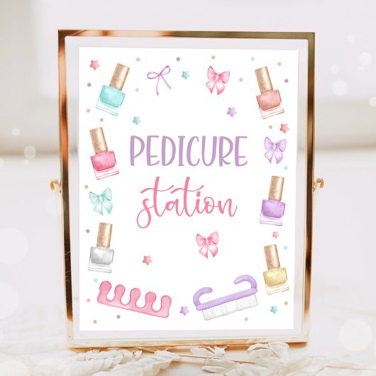 Pedicure Station Mani-Pedi Feest Manicure Spa Meis Poster