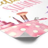 Pedicure Station Spa Party Makeup Glamor Birthday Poster (Hoek)