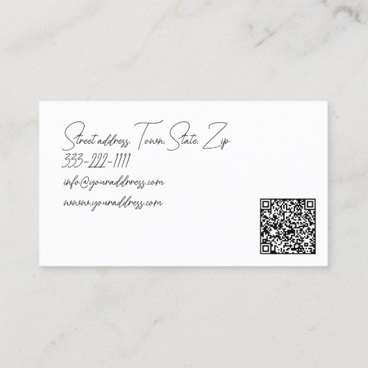 Pedicure Studio One Line Stroke Voeten Illustratie Visitekaartje (Achterkant)