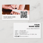 pedicure visitekaartjes QR Code (Voorkant / Achterkant)