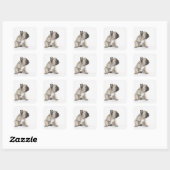 Pedigree puppy vierkante sticker (Vel)