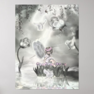 Pedistal Angel Poster