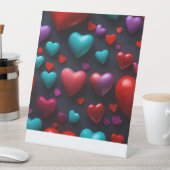 pedistyle hart emoji reclamebord met voetstuk (Insitu)