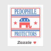 Pedo Beschermers, Grappige Anti-Trump Epstein Sticker (Vel)
