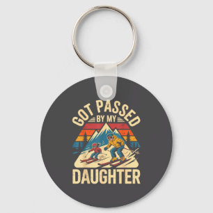 Pedo door mijn dochter Funny Ski Vader Retro Berg Sleutelhanger