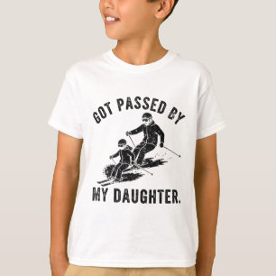 Pedo kreeg van mijn dochter Grappig skiën Ski papa T-shirt