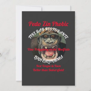 Pedo Zin Fobische Tiki Bar Ristorante Lodi CA Kaart