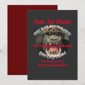 Pedo Zin Fobische Tiki Bar Ristorante Lodi CA Kaart (Voorkant / Achterkant)