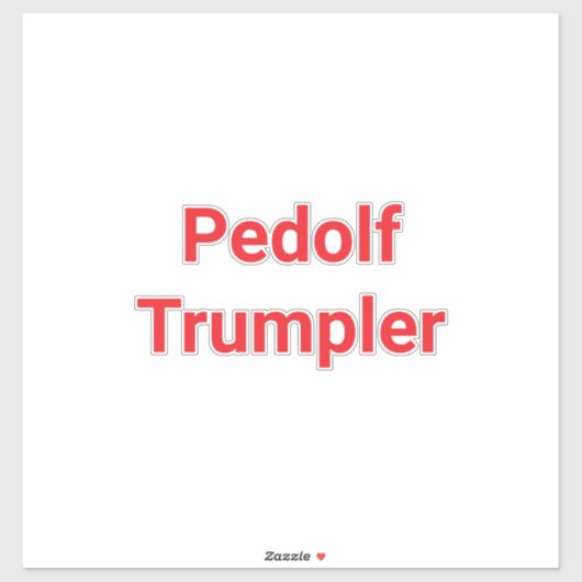 Pedolf Trumpler Hankamer Artjunkhaus Fun Comic Art Sticker (Vel)