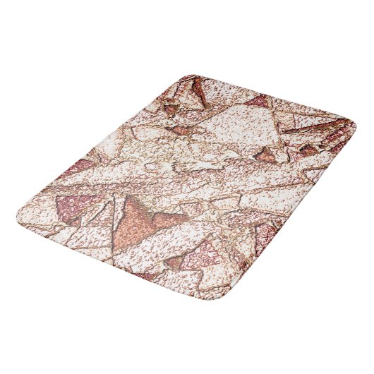 Pedra áspera em marrom claro cremoso badmat (Gekanteld)