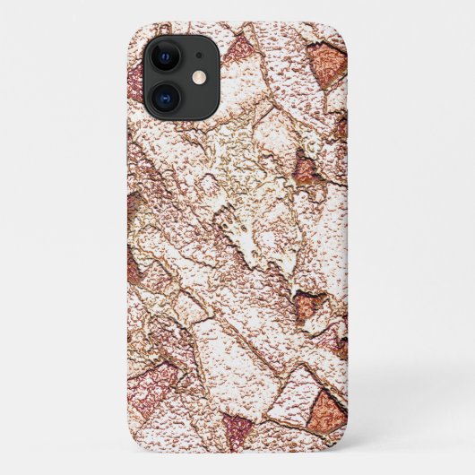 Pedra áspera em marrom claro cremoso Case-Mate iPhone case (Achterkant)