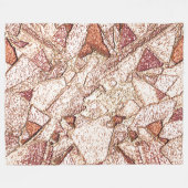 Pedra áspera em marrom claro cremoso fleece deken (Voorkant (Horizontaal))