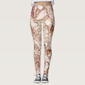 Pedra áspera em marrom claro cremoso leggings (Voorkant)