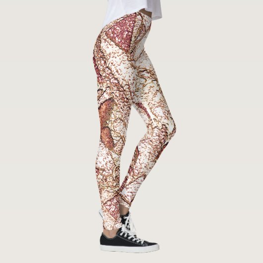 Pedra áspera em marrom claro cremoso leggings (Rechts)