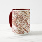 Pedra áspera em marrom claro cremoso mok (Voorkant links)