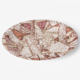 Pedra áspera em marrom claro cremoso papieren bordje