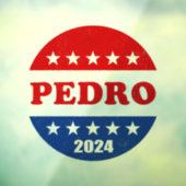 Pedro 2024 Beste presidentiële kandidaat Raamsticker (Vel 3)
