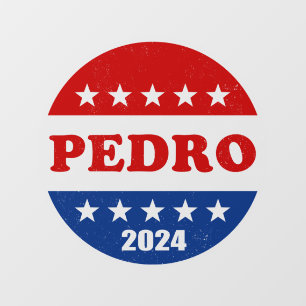 Pedro 2024 Beste presidentiële kandidaat Raamsticker