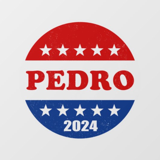 Pedro 2024 Beste presidentiële kandidaat Raamsticker (Vel)