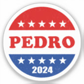 Pedro 2024 Beste presidentiële kandidaat Sticker (Voorkant)