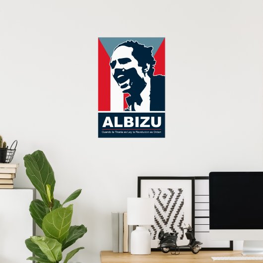 Pedro Albizu Campos - Bandera Poster (Thuiskantoor)