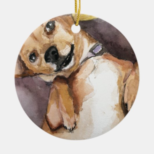 Pedro de Chiweenie Keramisch Ornament (Voorkant)