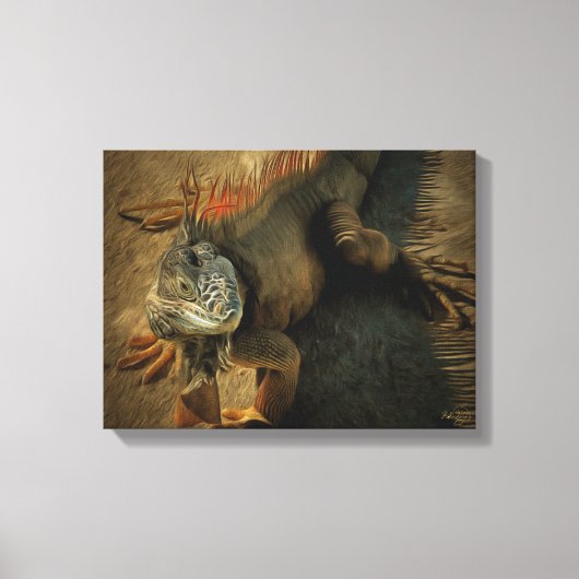 Pedro Iguana 0768 Art Canvas Afdruk (Voorkant)